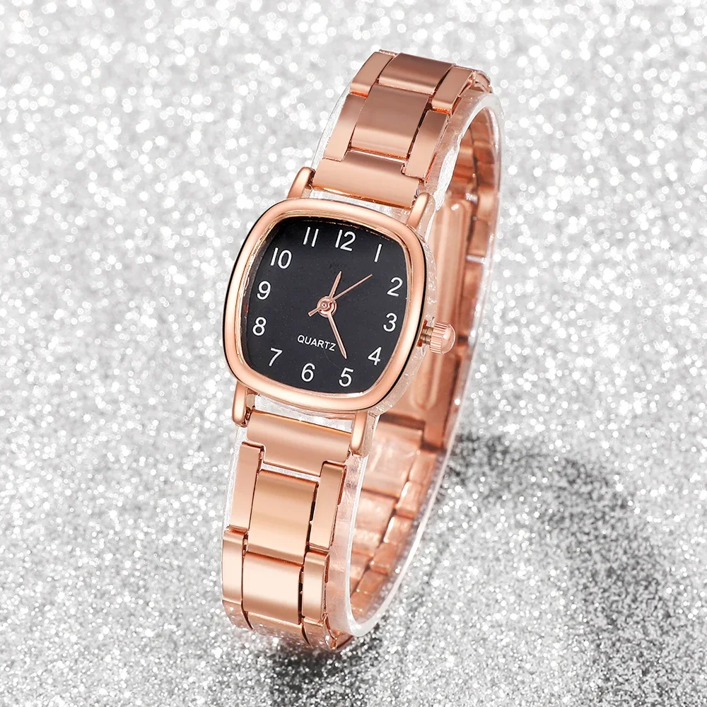 2pc trendy and elegant women's quartz watch and accessory combination set is the best choice for gift giving
