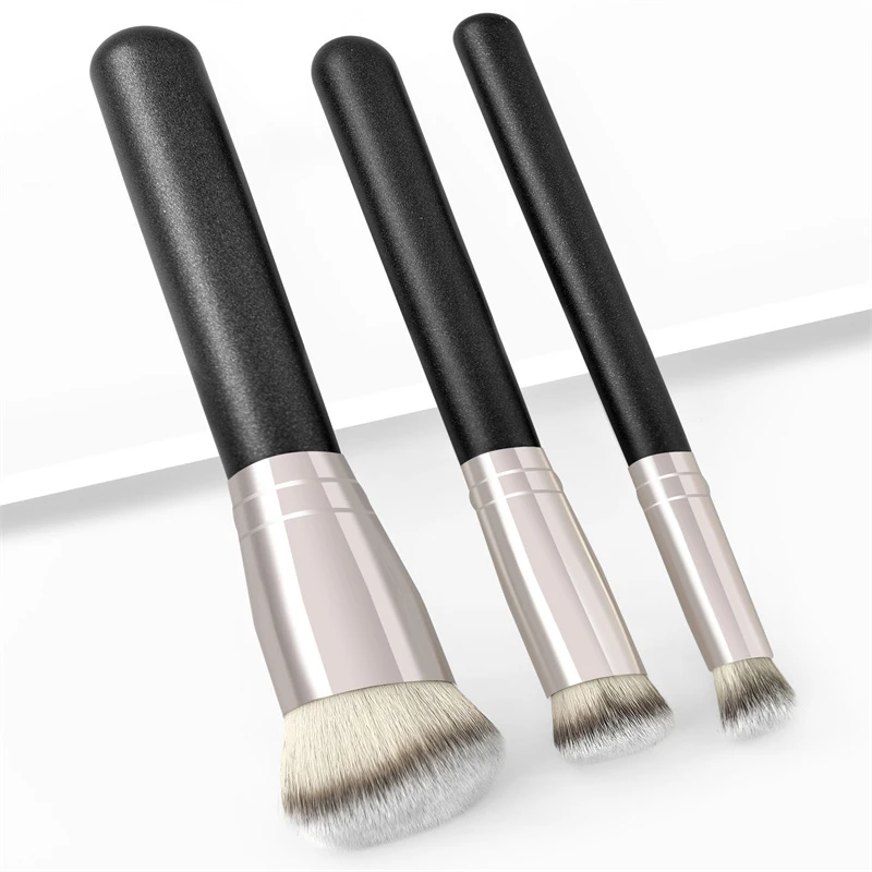 Kit de brosse surligneur de poudre non flottante, haute qualité, flexible, durable, respectueux de la peau, personnalisé, 3 pièces par ensemble