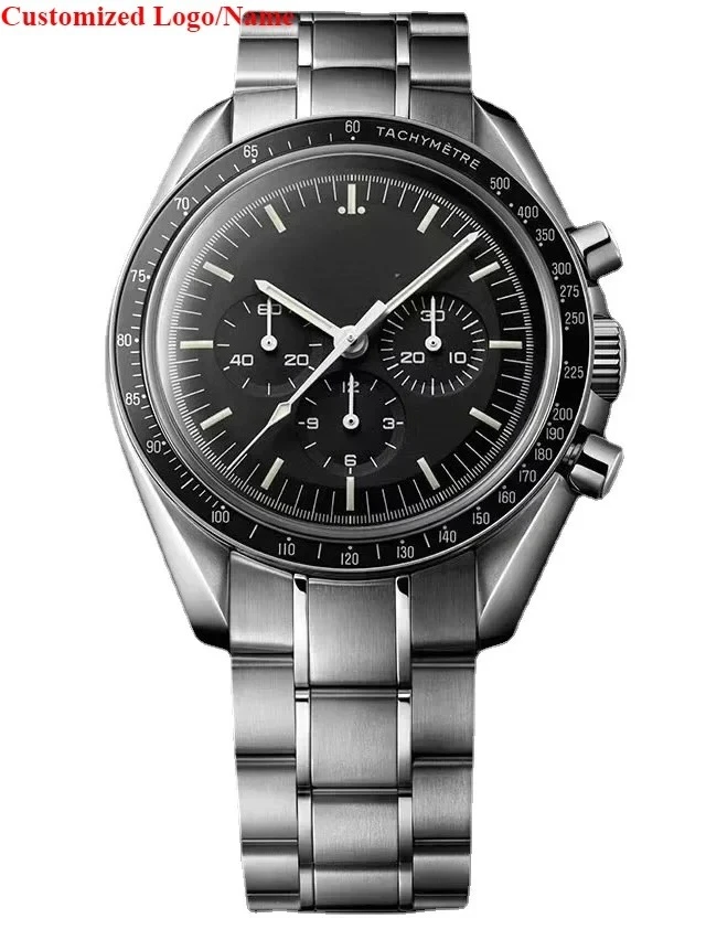 Men Automatic Mechanical Watch Stainless Steel Luminous Ceramic Black Leather Sport Fashion Watches Customized