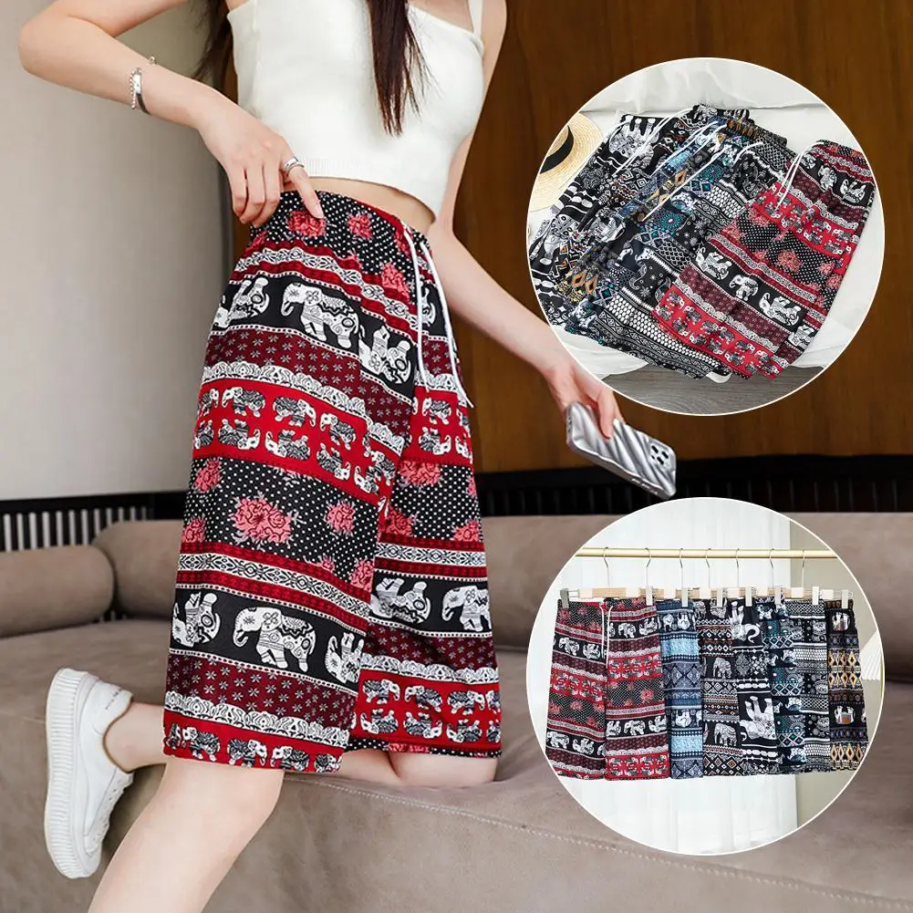 

NEW High-end Thai Elephant Pattern Shorts Geometric Pattern Hawaii Board Beach Shorts Men's Cool Shorts Vacation Shorts Flo Q3P7