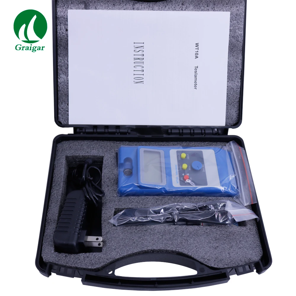 WT10A Digital Gauss Meter Surface Magnetic Field Tester Magnetometer with NS Function