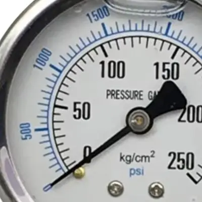 YN-60 Axial Edge Seismic Pressure Gauge 60mm Copper Stainless Steel Oil Hydraulic Air PSI Meter For Industrial Resist