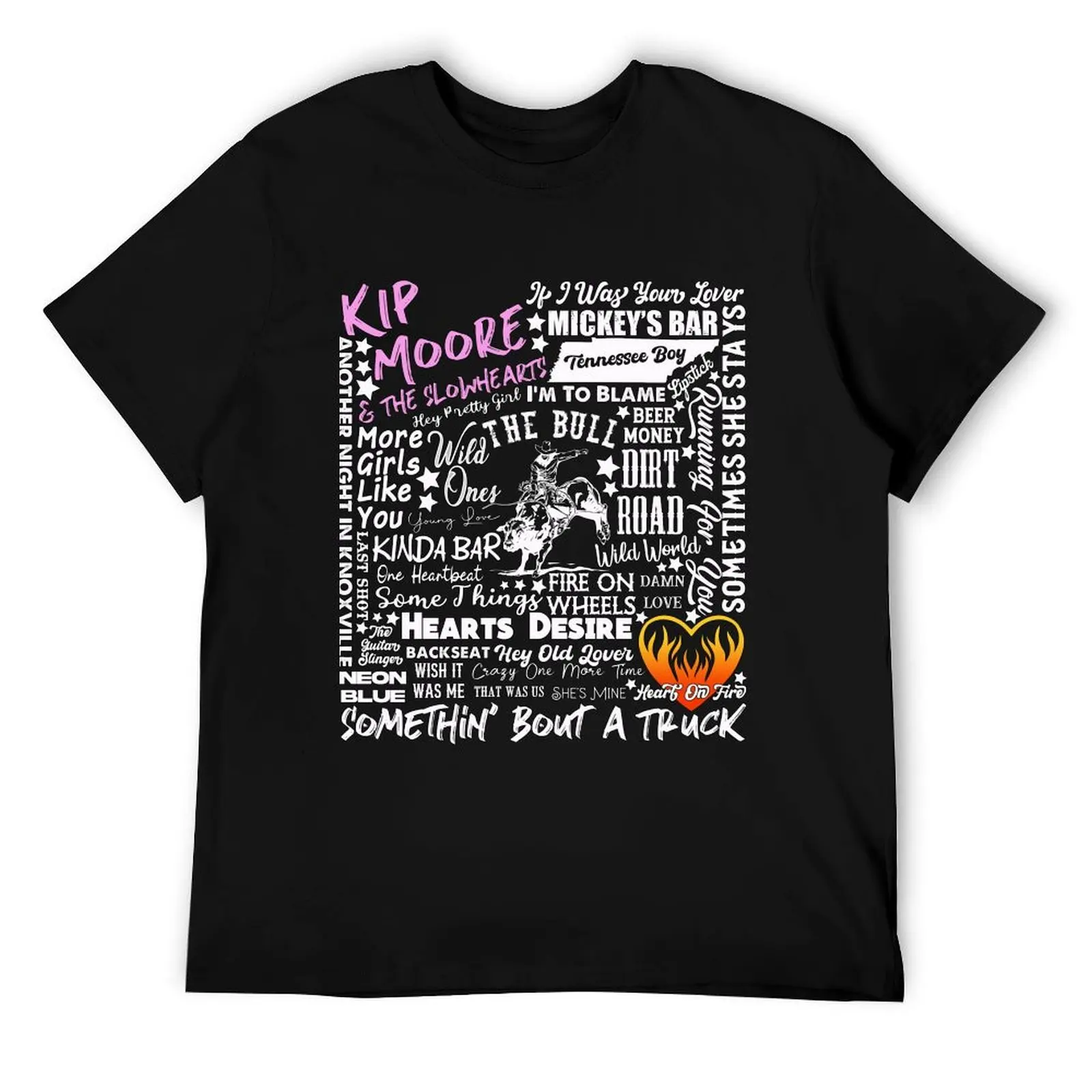 

Kip Moore, Song Title, Word Art Collage T-Shirt t shirt man plain t shirt man cotton essential t shirt T-Shirt