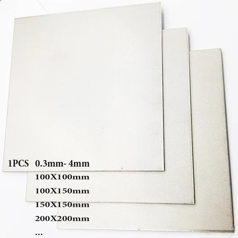 1pcs GR2 Ti Sheet Plate 0.3mm- 4mm Titanium Sheet Titanium Titan Ti Alloy Ti Titanium Plate Sheet100X100/100X150/150X150/200X200