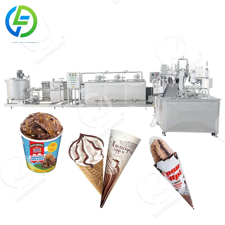 FOODLINE Customized Ice Cream Process Plant Industrial Ice Cream Production Line Small Machine for Making Ice Cream