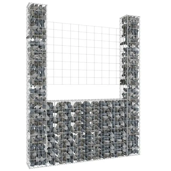 

Корзина U-образной формы с 2 стойками, железная, 55,1 x 7,9 x 768,7 дюйма