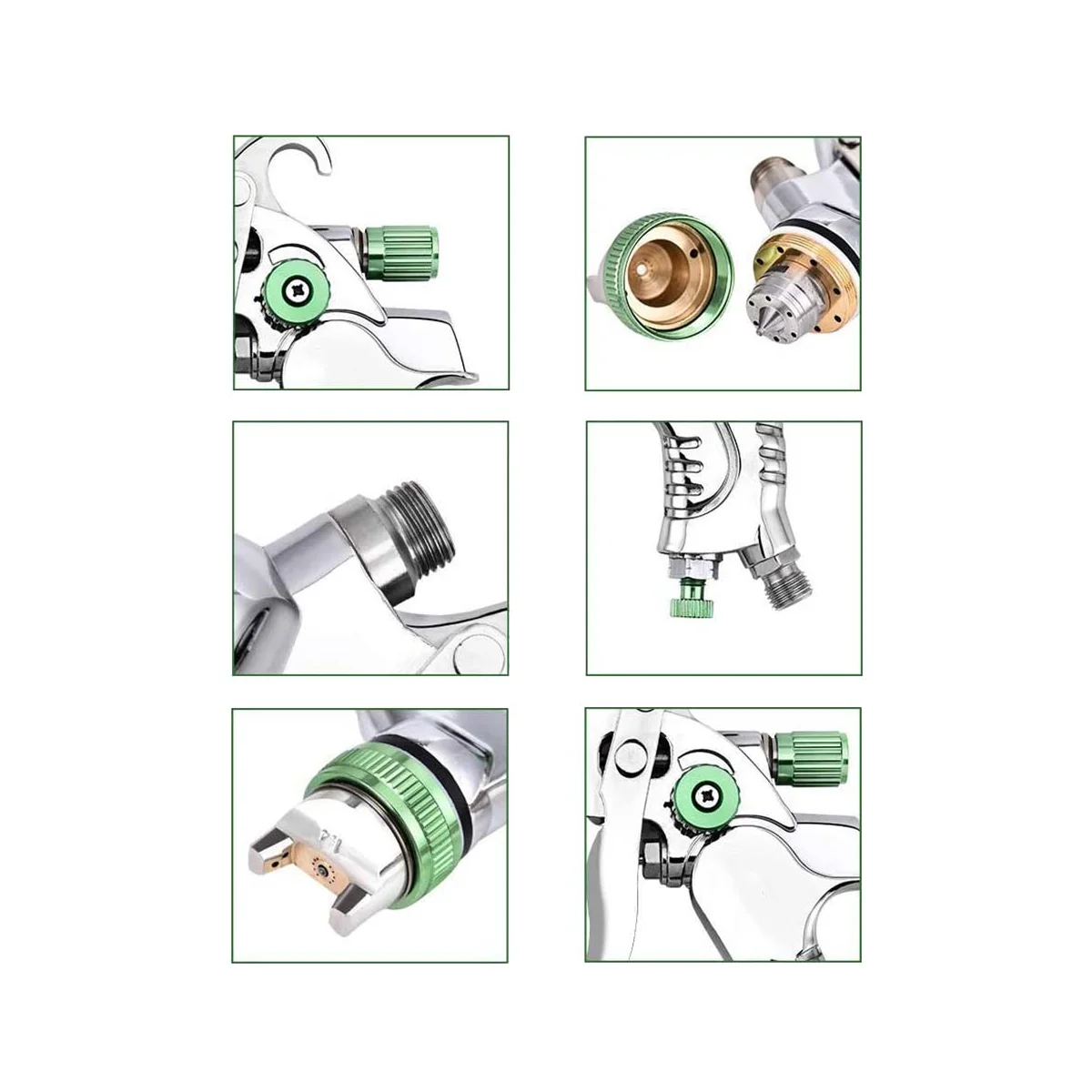 Hvlp เครื่องพ่นสเปรย์แบบละอองสูง1.4/1.7/2.0mm 3หัวฉีดพ่นสีแบบ DIY ชุดสีพ่นพ่นสีแบบพกพา