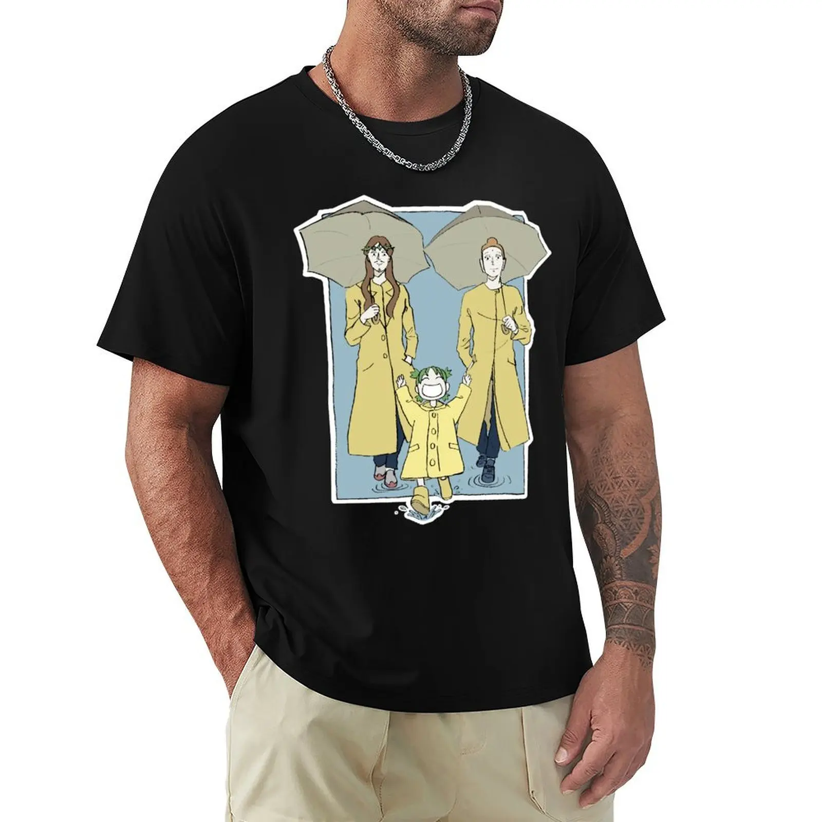 Jesus & Bouddha and Yotsuba T-Shirt Big Size Simple T-Shirt