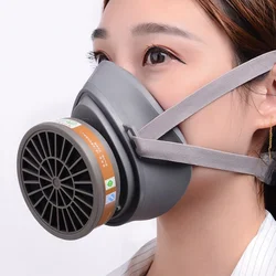 1pc Smoke mask with activated carbon filter, protection against dust, paint, chemicals, toxic gases