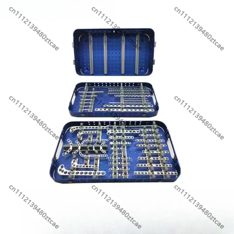 Veterinary Small Animal Reconstruction Compression T‑Shape Bone Plate Set Pet Orthopedic Implant Instrument