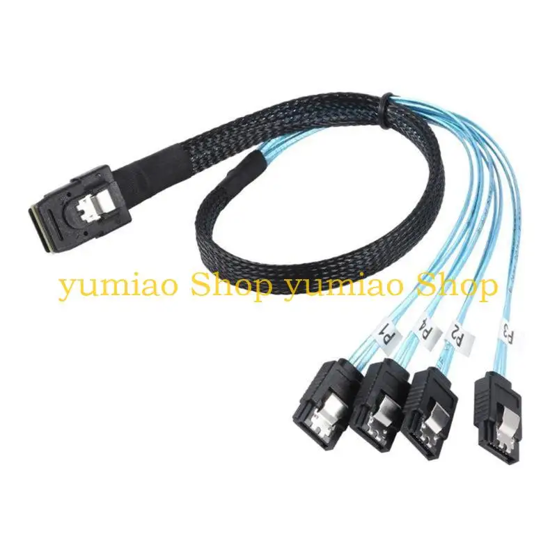 587B Mini (Target) to 4 (Host) Cable Mini 36Pin (SFF-8087) Male to 4 7Pin Female Cable Replacement Durable