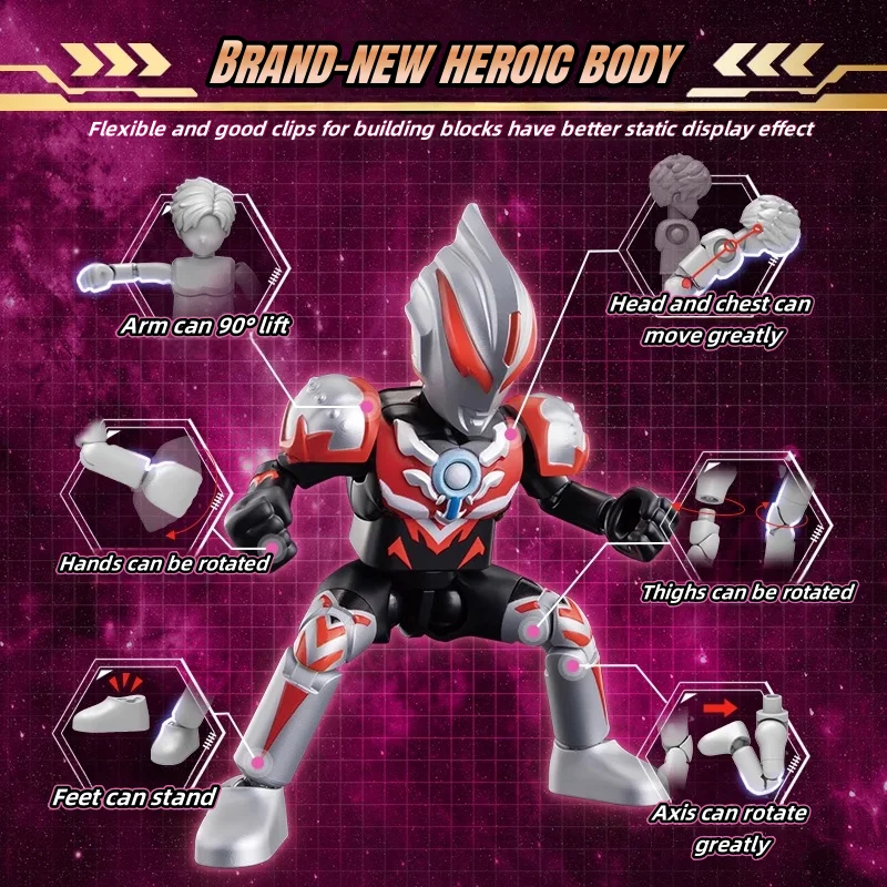 BLOKEES Ultraman Galaxy Blocks 10-Piece Assemble Toys