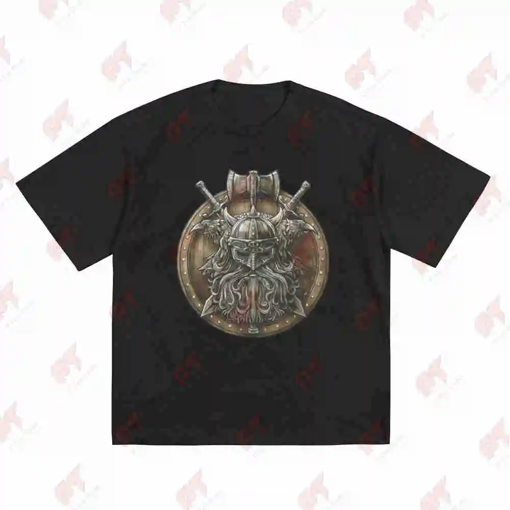 Viking Shield Nordic Norse Scandinavia Medieval Short Sleeve Tee 100% Cotton T-Shirt