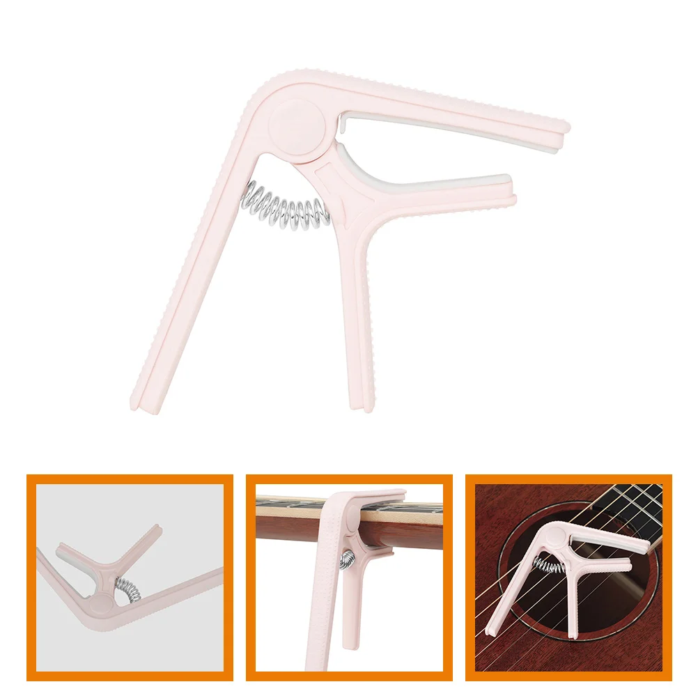 Accessories Plastic Silicone Protective Guitar Ukulele Universal Capo Clip with Anti-slip Points Man Electric Kit Acoustic Part