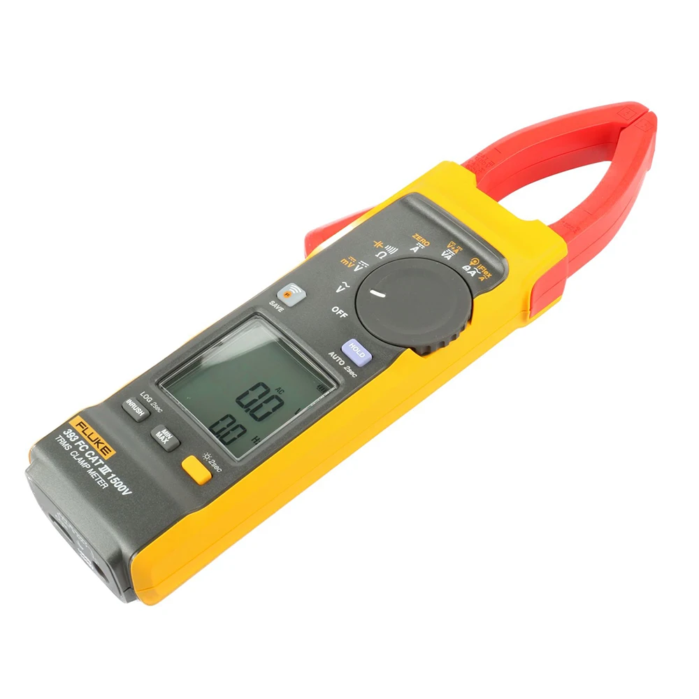 Fluke 393 FC Solar Clamp Meter, CAT III 1500 V, IP54-Rated, DC Power Measurements, Audio Polarity Indicator, Visual Continuity