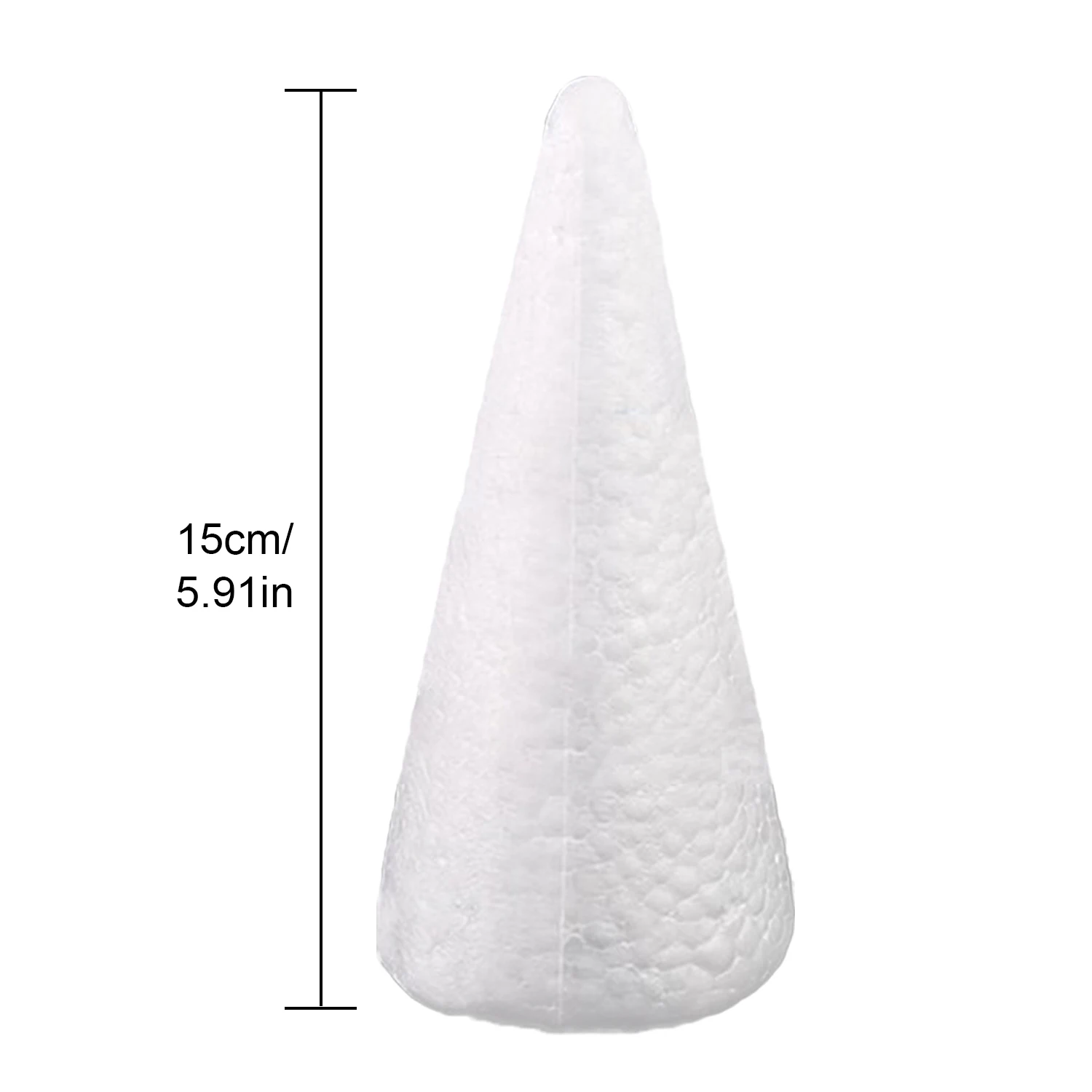 Kids 5pcs 5.91 inch DIY Christmas Tree Foam Cones Modeling Xmas Tree Styrofoam Molds New Year Decor Props Handmade Craft Toy