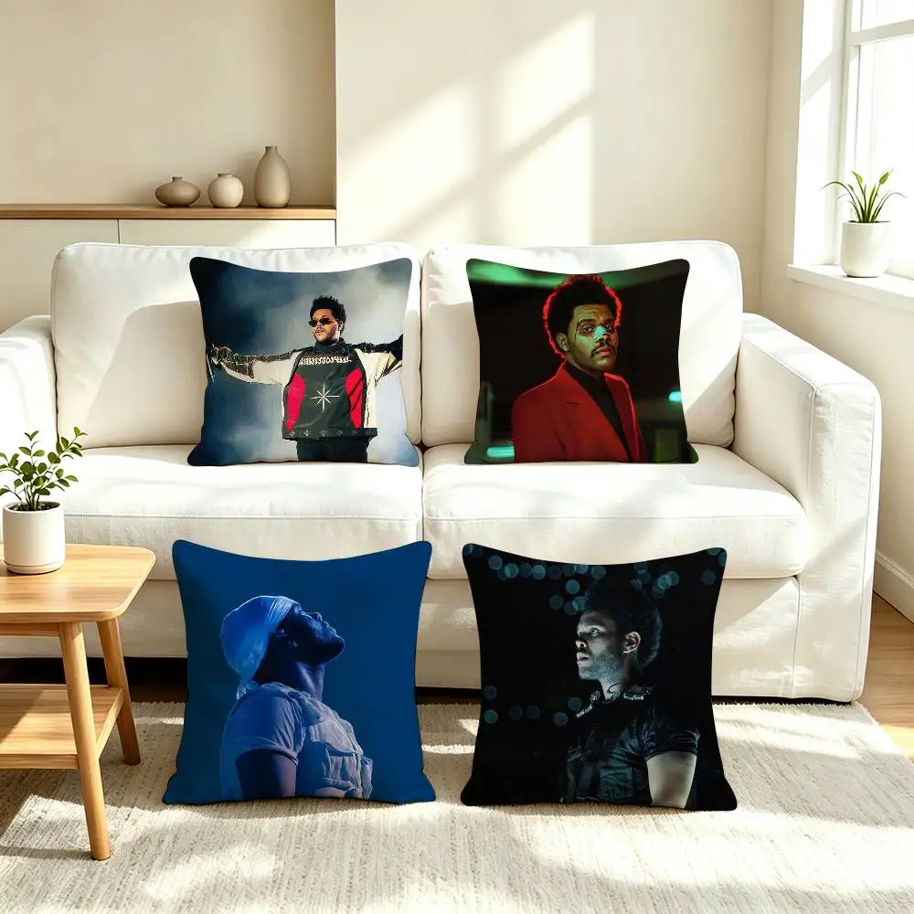 S-Singer Abel Tesfaye  Pillow Case Square Double-Sided Sofa Cushion Cover Bedroom Bedside Pillow