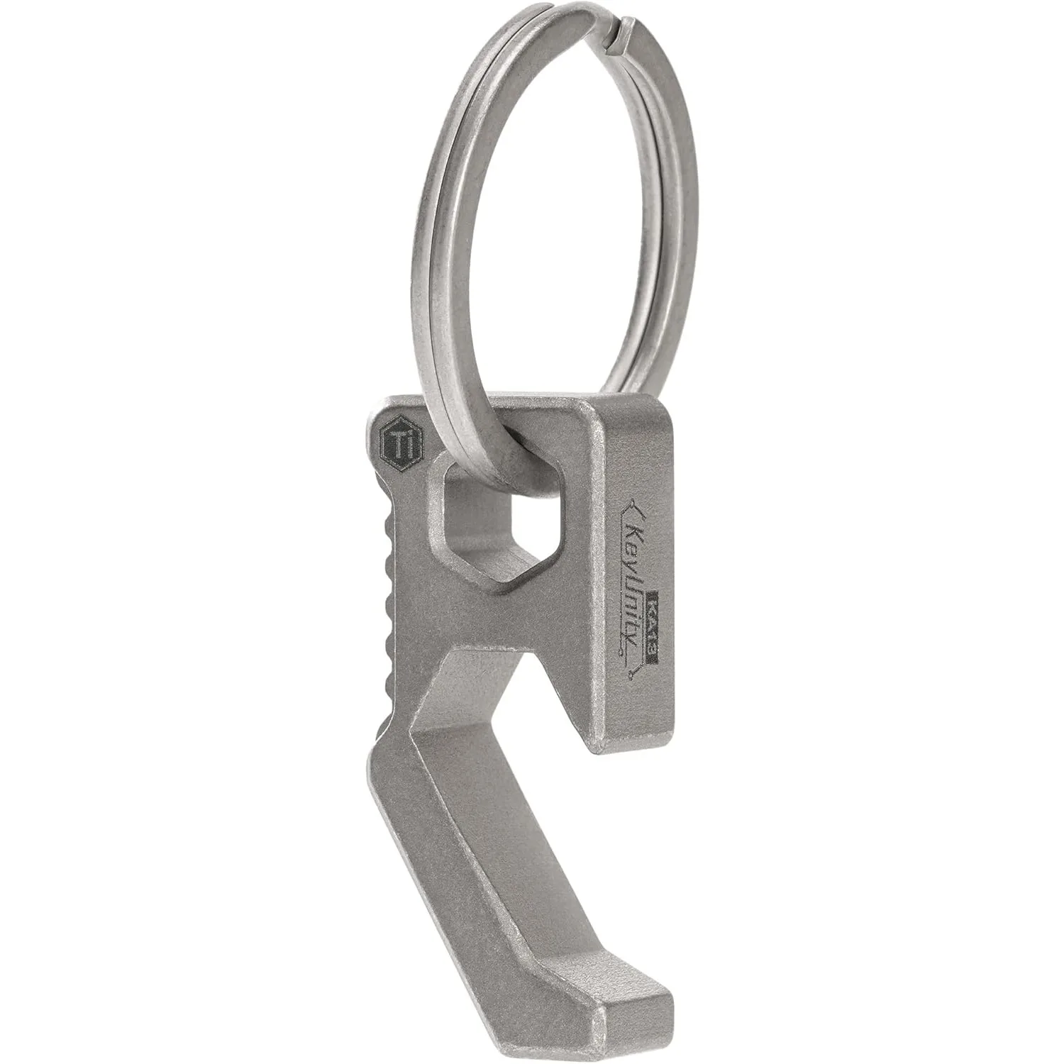 KeyUnity KA13 سلسلة مفاتيح فتاحة الزجاجات من التيتانيوم، 2 في 1 EDC أداة مفاتيح فتاحة البيرة ومفك المسمار