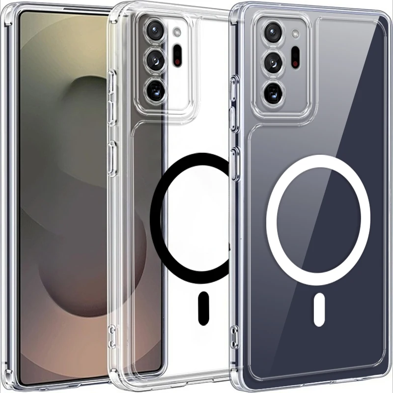 Magnetische Saugnapf-Handyhülle für Samsung Galaxy Note10plus Note20 Note10+ Note9 Note8 S10 S10+ S9 S8 PLUS Weiche Hülle Komplettpaket