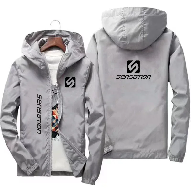 

New high quality men's jacket Windbreaker Spring autumn hooded mountaineering bike large size waterproof coat raincoat