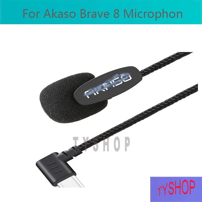 Original For AKASO BRAVE 8 Camera Dedicated External Microphone Black Type-c Port