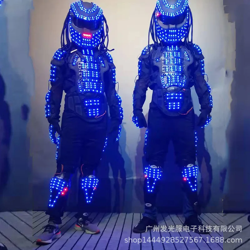 

LED Predator Luminous Armor Colorful Alien Suit Wine Clothing Bar Stage Cross-border Performance Suit KTV
