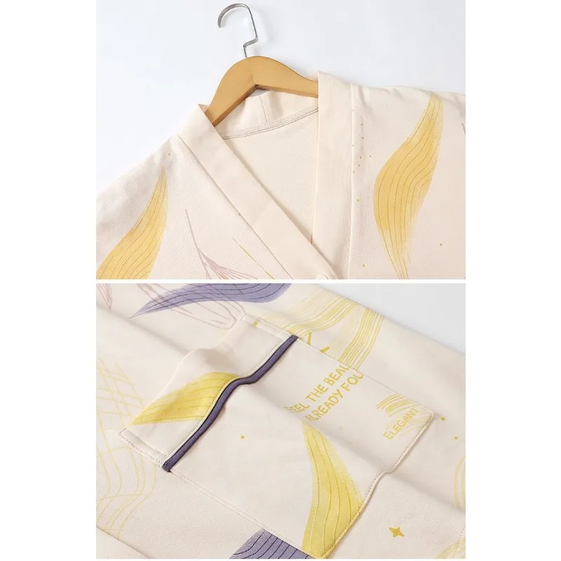 2023 New 100% Pure Cotton High-end Sleepwear Spring Autumn Winter Pajamas Women's Loose Plus-size Loungewear V-neck Nightwear