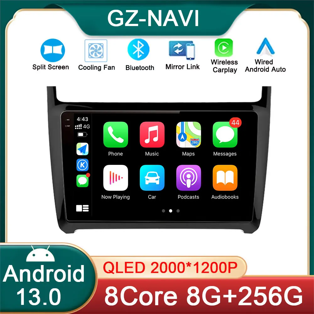 

9" Android 13 for VW Volkswagen POLO 5 sedan 2008-2020 Wireless Carplay Auto Radio Car Multimedia GPS Navigation Auto Radi