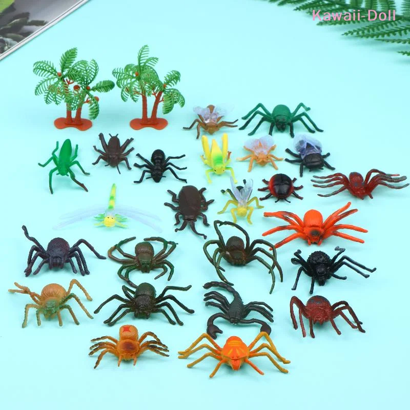 

[DO]Realistic Bug Figures Spider Scorpion Toy Set Spider Scorpion Action Figures For Educational Party Favors Prank Prop[DO]