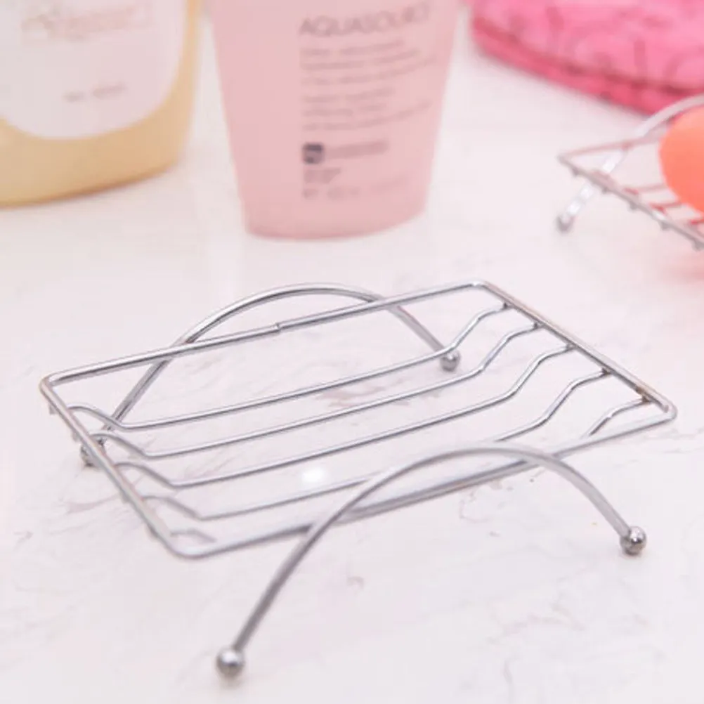 Stainless Steel Soap Box Holder with Drain Rack – Modern Compact Bathroom & Kitchen Storage Organizer