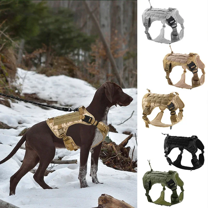 Tactical Dog Harnesses Pet Training Vest Dog Harness And Leash Set For Small Medium Big Dogs Walking Hunting Free Shipping Items