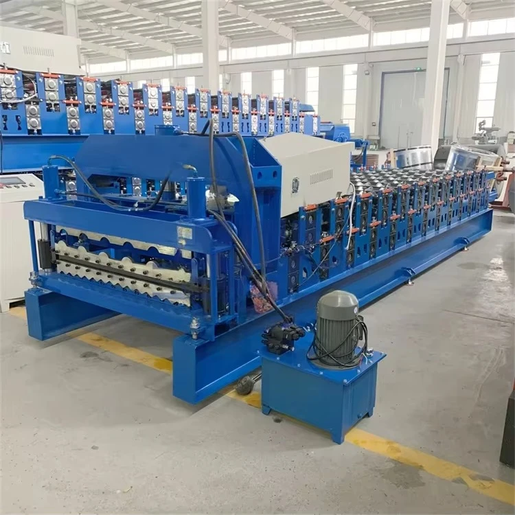 Metal Roof Panel Making Machine Touch Screen Control Auto Stacking Collecting Complete Metal Roof Sheet Making Unit