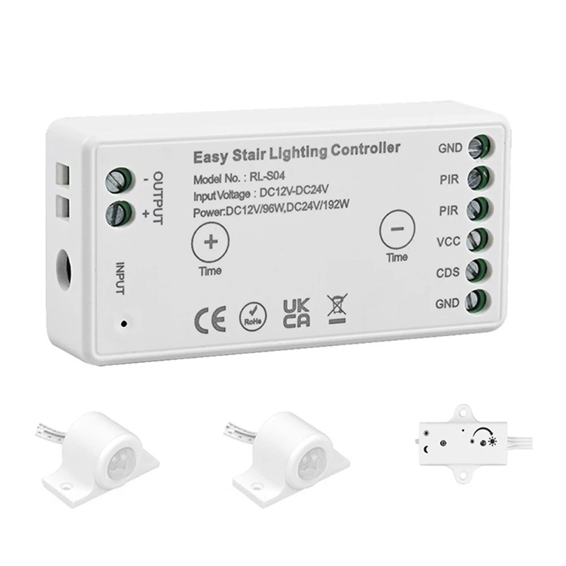 

Wifi Tuya APP DC 12V 24V 8A Easy LED Stair Lighting Controller PIR Infrared Human Motion Daylight Sensor Switch