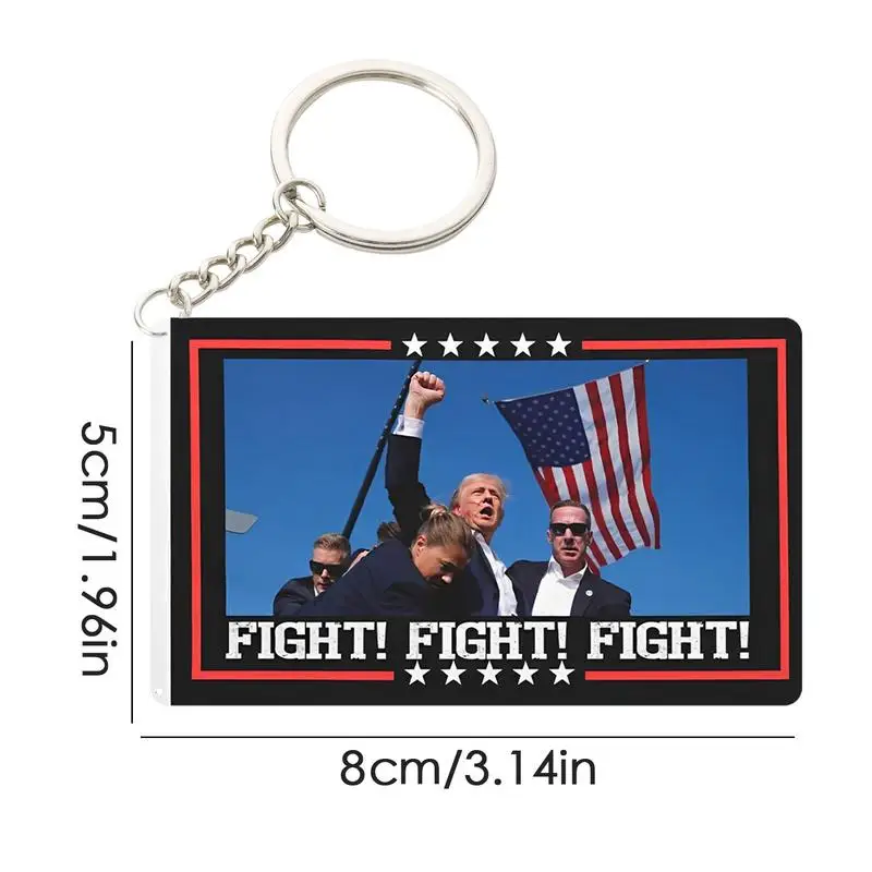 President Keychain Pendant President Campaign Pendant Patriotic Design Acrylic For Fans Coworkers For Men Women