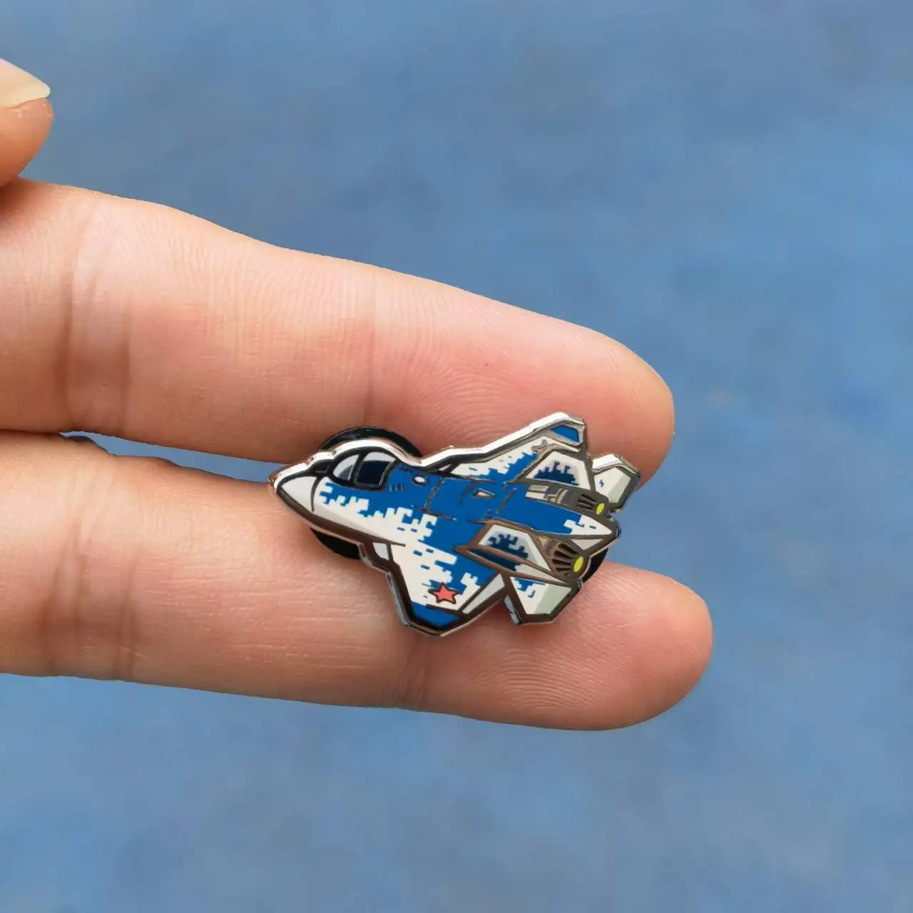 Original Chibi Airplane Badge Vintage Pilot Pin for Denim Jackets, Custom Backpack/Hat Emblem, Unique Aviation Gift Collectible view 4