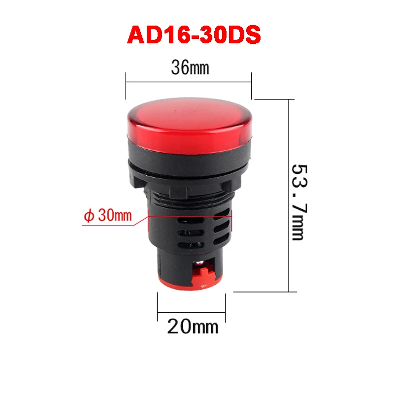 30mm AD16-30DS 6.3V 12V 24V 36V 48V 110V 220V 380V 440V Indicator light Signal light Pilot light