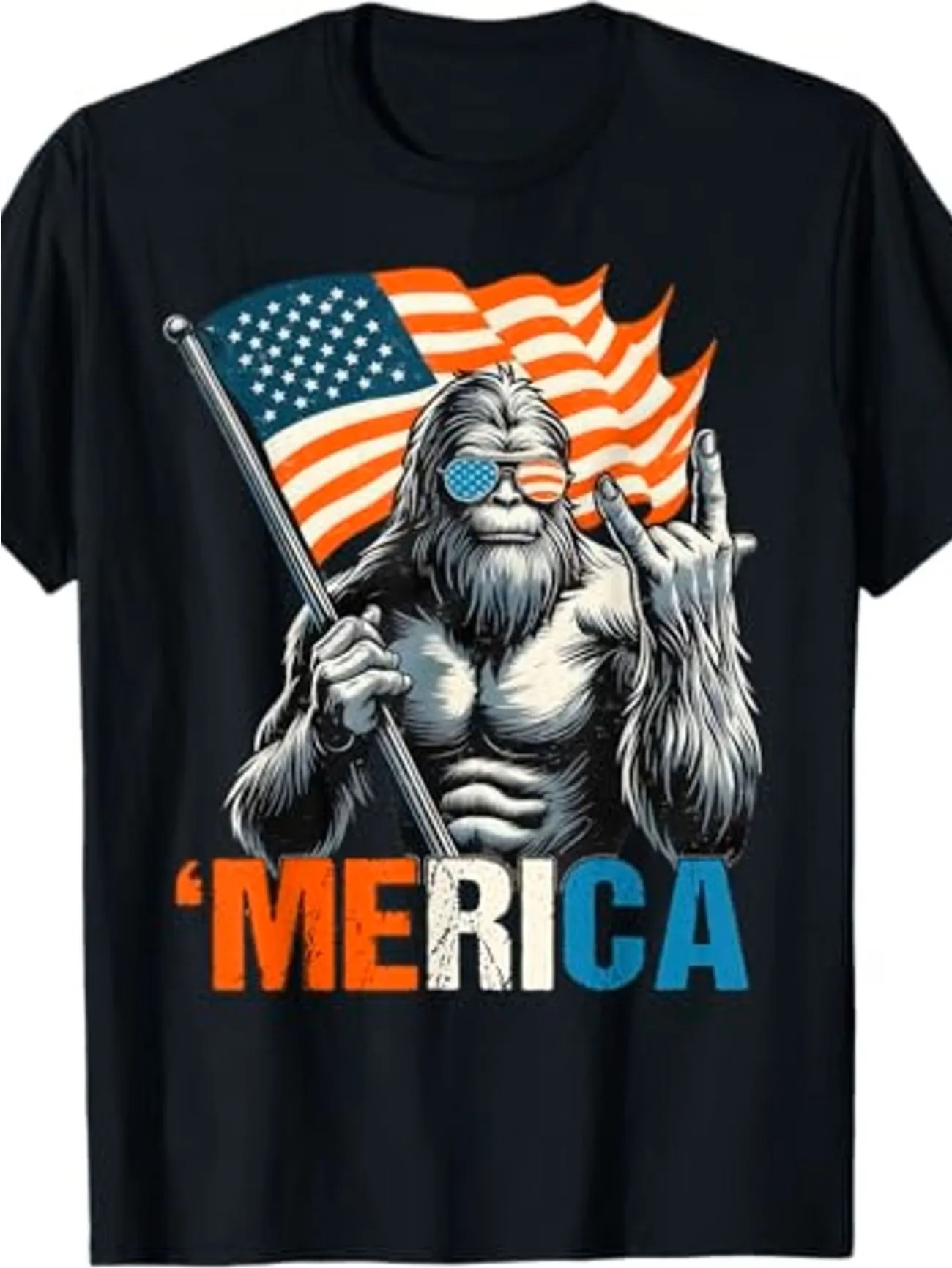 

Casual Trendy Boys' T-Shirt Featuring MERICA to Celebrate 250 Years in 2026, Designed with an American Flag Stars