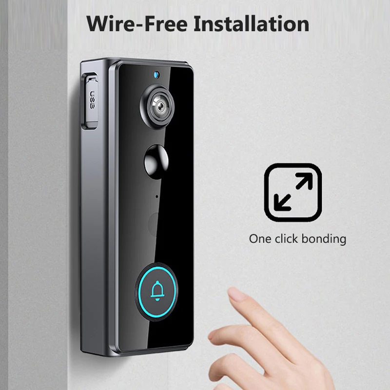 Wireless WIFI Smart Doorbell Video Intercom with Camera for Home Security  Motion Detection Night Vision IP65 Tuya Door Bell