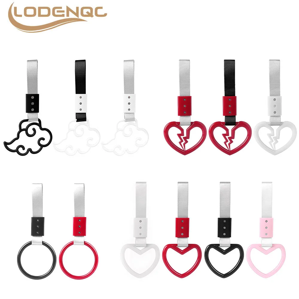 1pcs JDM Train Bus Handle Hand Strap Tsurikawa Ring Heart Cloud Styling Drift Charm Strap Drift Auto Accessories Car Strap