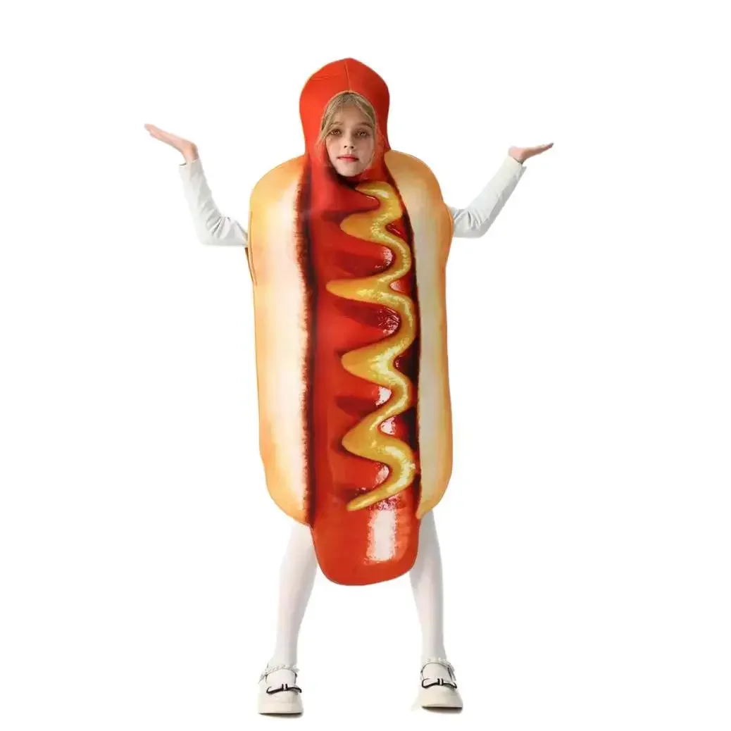 

Role-playing Outfit Halloween Kids Costume Funny Food Hot Dogs Cos Creative Party Fun Stage Cartoon Girls Show Costume