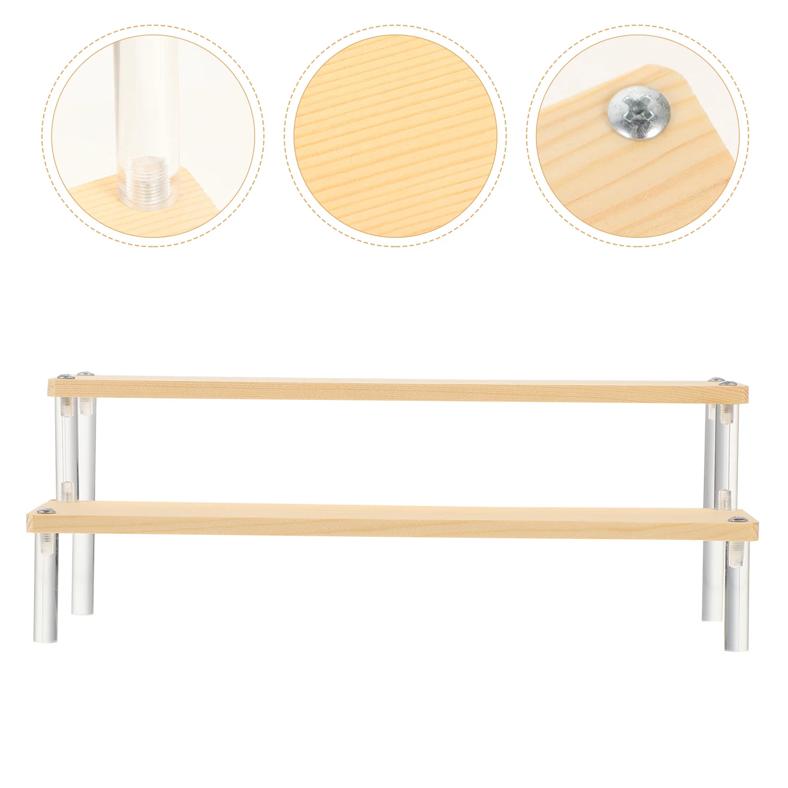 Dessert Display Stand Acrylic Wood Shelf Cake Cupcake Risers Multi Function Pantry Organizer Jewelry Perfume Storage