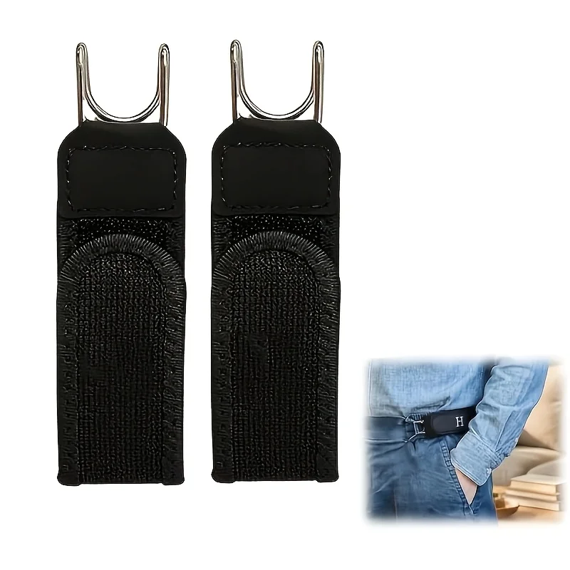 Hook Adjustable Metal Hook Elastic Belt Slim Buckleless Belt Men Women Buckle-Free Invisible Waist Belt Closure for Outdoor Work