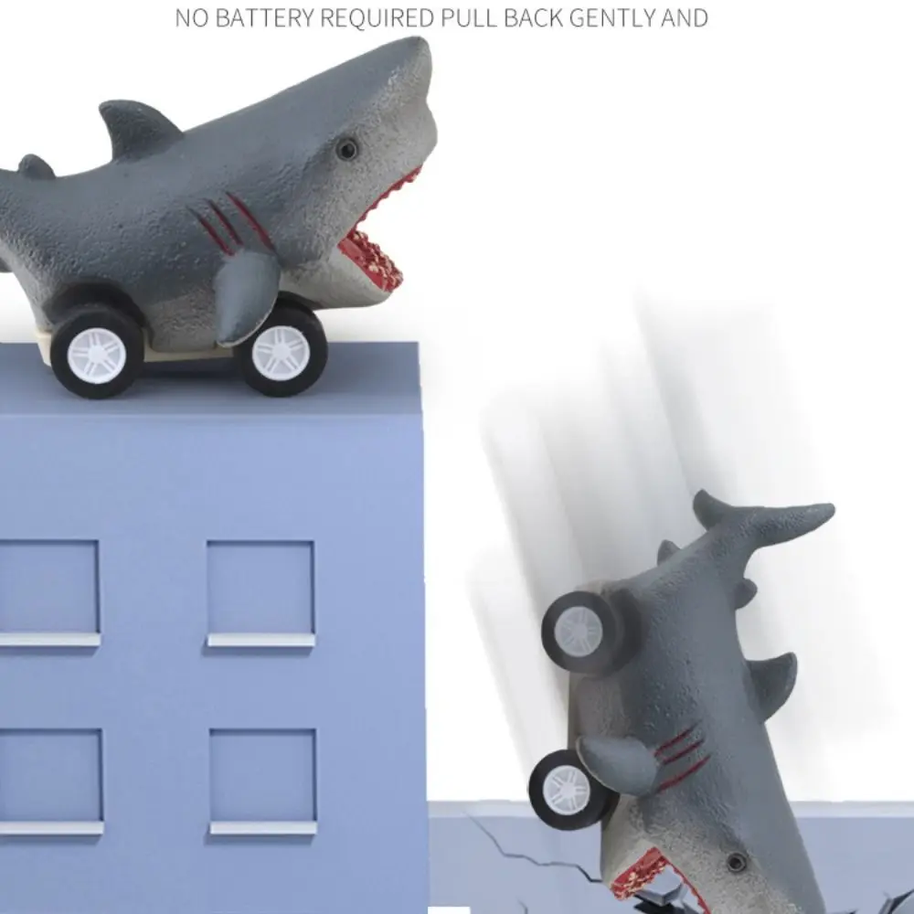 Grote Witte Haai Druk en Gaan Auto Leuke Walvishaai Dolfijn Inertie Auto Cool Montessori Orka Trek Auto Party