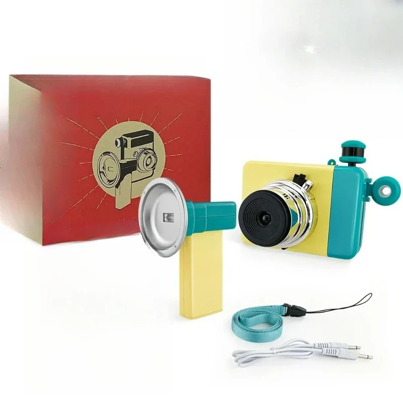 

Instant film camera with LED lights