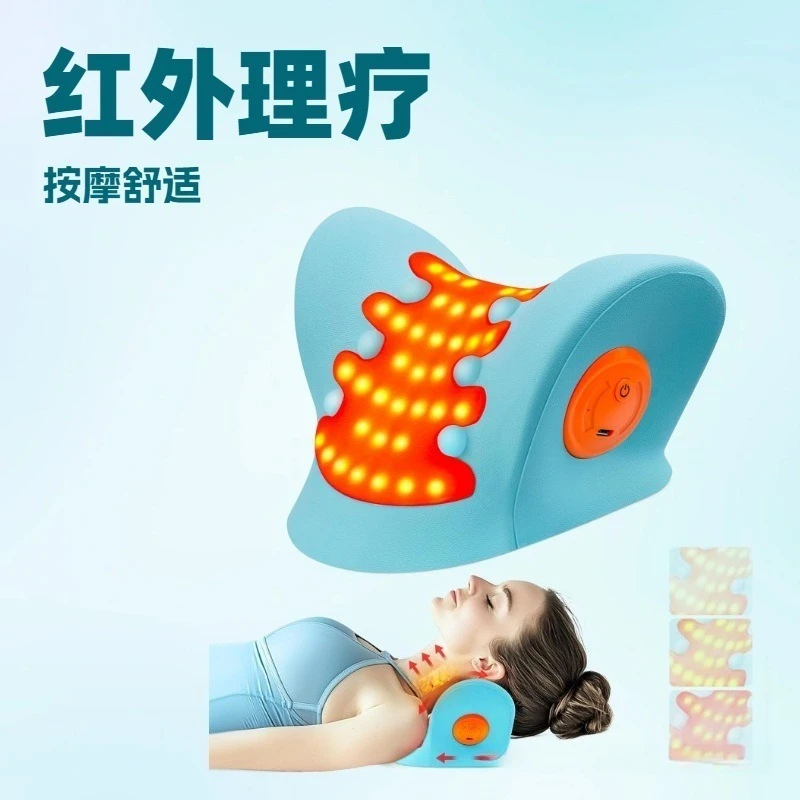 Sleep Cervical retractor Red light Infrared light Pulse physiotherapy Hot compress Massage pillow Household head