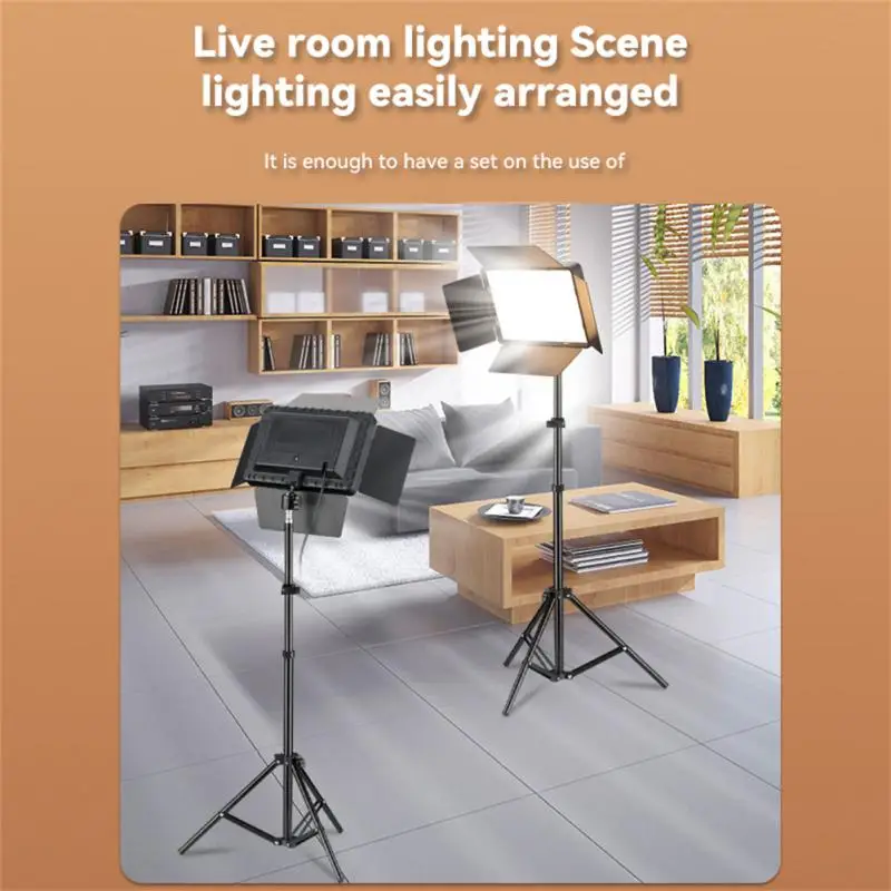 LED Photo Studio Light For Youbute Game Live Video Lighting Portable Recording Photography Panel Lamp With Tripod Battery