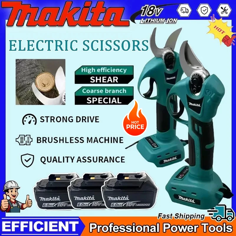

Профессиональные беспроводные электрические ножницы-секаторы Makita, садовые ножницы, беспроводные дрели-инструменты, садовый секатор 18В 20В