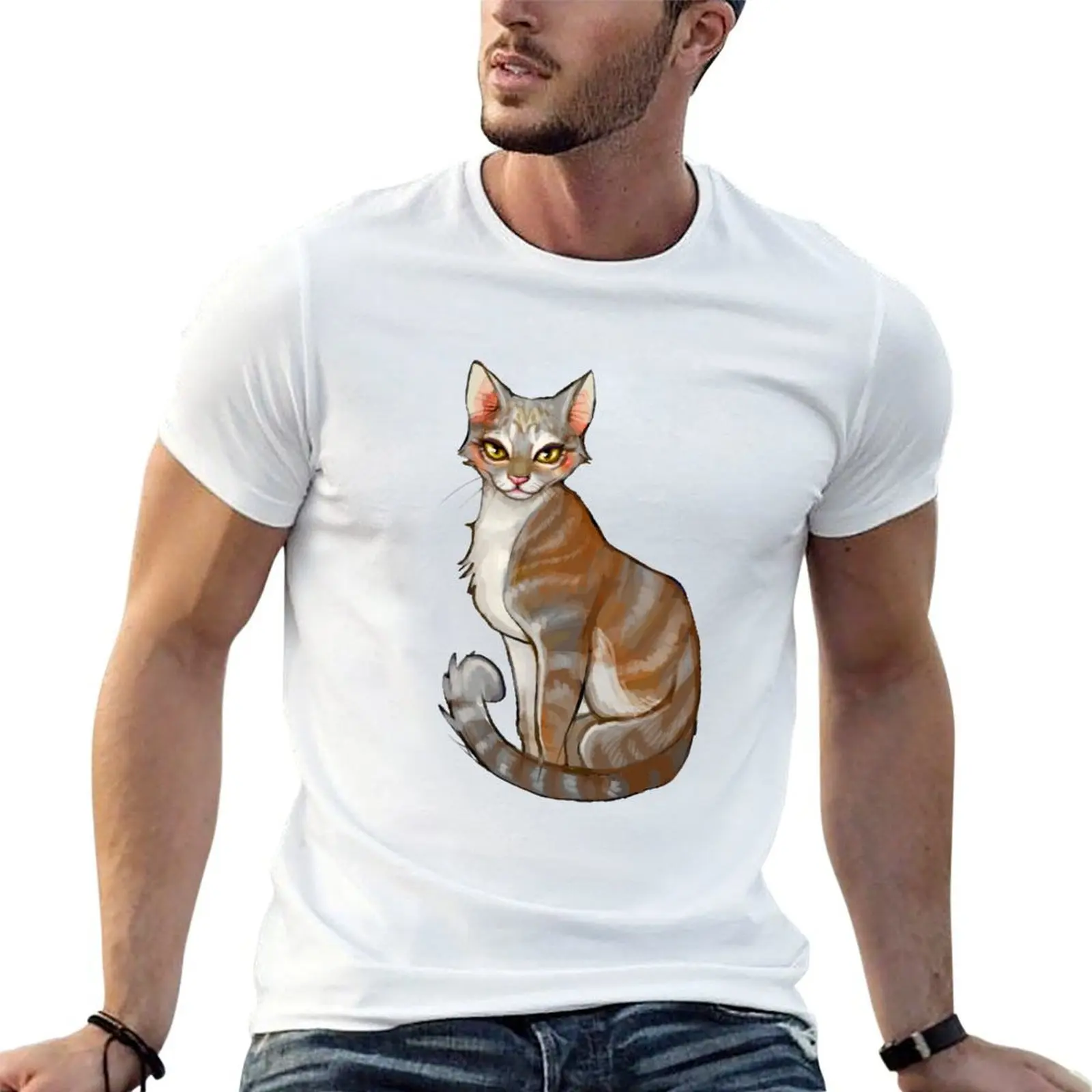 

Tabby Cat T-Shirt t shirt man casual funny t shirts cotton T-Shirt