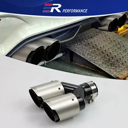 ER Universal cars accessories Exhaust Tips Stainless Steel Dual Muffler pipe Upgrade Tailpipe nozzles Automobile parts Modify
