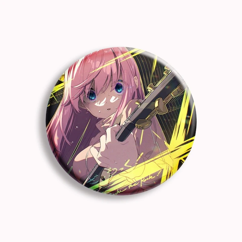 BOCCHI THE ROCK Broche Anime para Fãs, Botão Pin Badge, Acessórios Cosplay, Kawaii, Yamada, Ryo, Kita, Ikuyo, Gotou, Hitori, 58mm